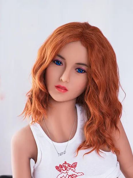 SY Doll | 145cm / 4ft9 Red Hair Real Doll with Slim Body Sexy Sex Doll - Carrie-DreamLoveDoll