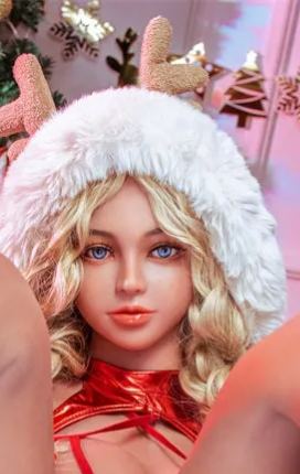 AIBEI | 4ft12 (153cm) Christmas Style Chubby Love Doll With Blonde Curly Hair -Monaisha (In Stock EU)-DreamLoveDoll