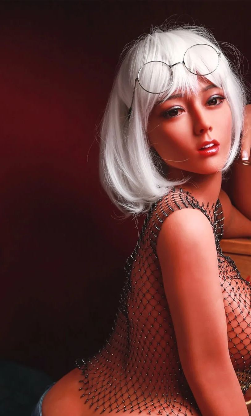 Natalia - 2ft12 (90cm) Torso Gorgeous Ultra Realistic TPE Sex Doll With White Hair (In Stock US)-DreamLoveDoll