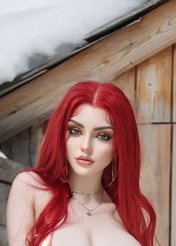 Rosretty Doll | 169cm/5ft5 Huge Breasts Red Hair Captivating Sexy Lifelike TPE Sex Doll - Helen