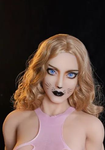 Dolls Castle | 150cm/4ft11 Small Breasts Alien Cat Beast Muscle Lifelike Full TPE Sex Doll - Kimberly