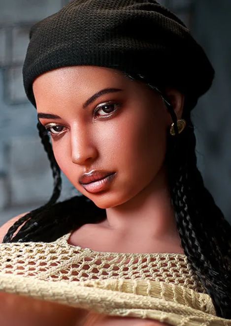Rosretty Doll | 166cm Ebony Skinny Small Boobs Sex Doll - Behre -DreamLoveDoll