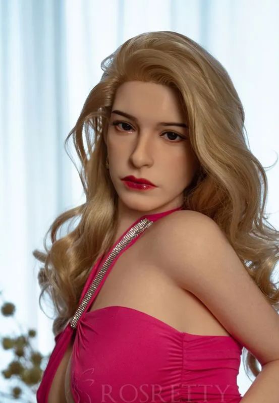Rosretty Doll | 156cm/5ft1 Big Breasts Sultry Elegance Golden-hair Lady Realistic Full Silicone Sex Doll - Luniel