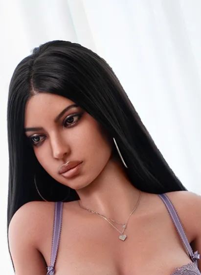 Rosretty Doll | 166cm/5ft4 Small Breasts Ebony Skinny Silicone Head Sex Doll S14# - Vivienne  