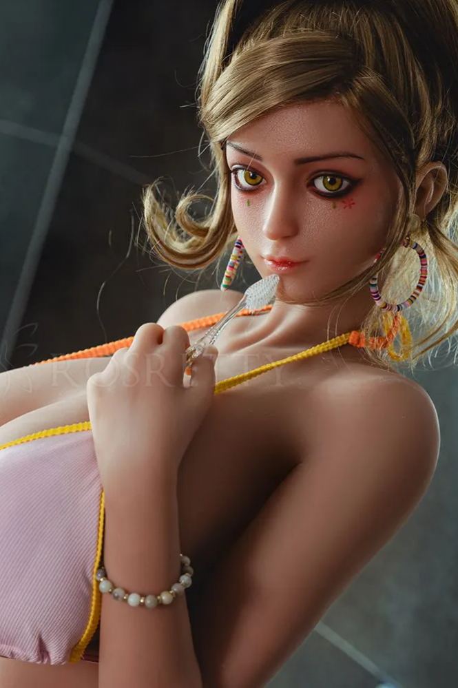 Rosretty Doll | 5ft2 / 157cm Lifelike Love Doll with Silicone Head Cartoon Comic Face - Jasmine -DreamLoveDoll