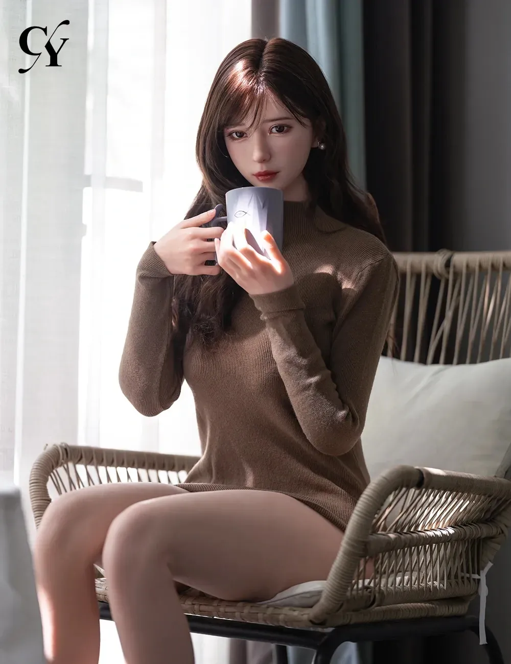 TOP-CY Doll | 168cm/5ft6 Big Breasts Asian Silicone Head Sex Doll - Una