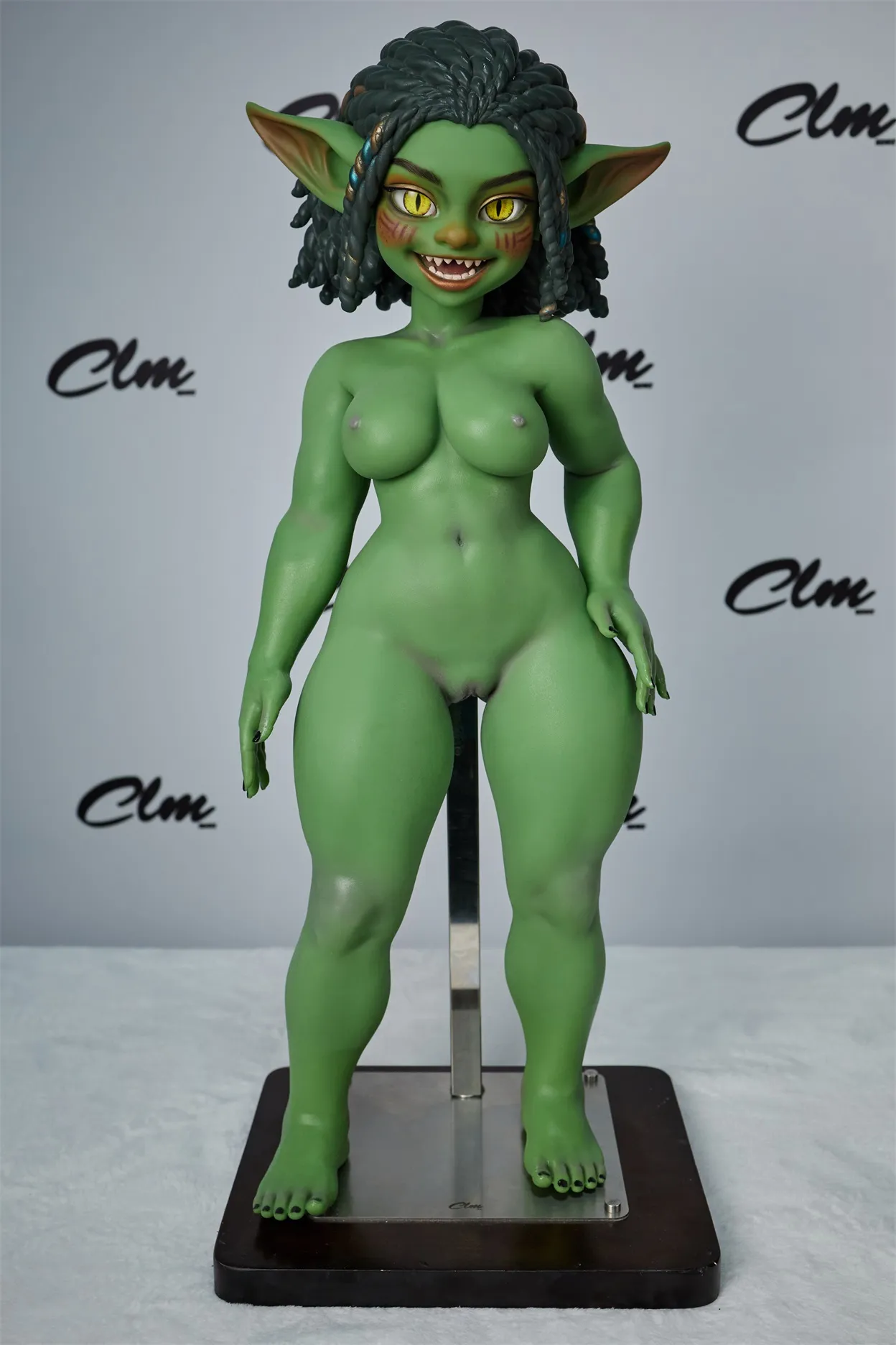 Climax Doll | Si70cm/2ft3 Small Breasts Anime Wild Green Goblin Realistic Full Silicone Sex Toy - Green Kaela