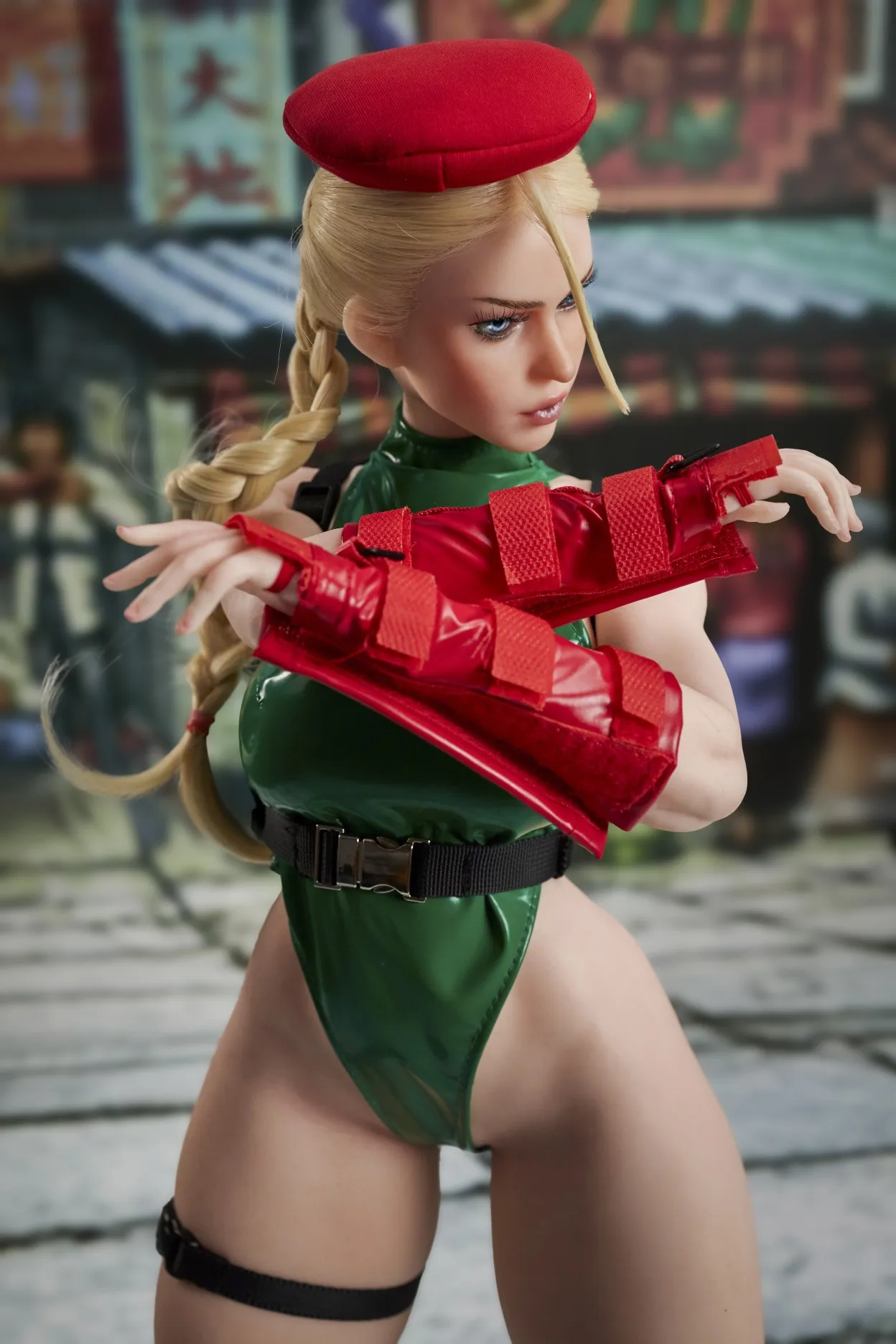 Climax Doll | Si70cm/2ft3 Small Breasts Seductive Street Fighter Cosplay Blonde Realistic Full Silicone Sex Toy - KA Freya