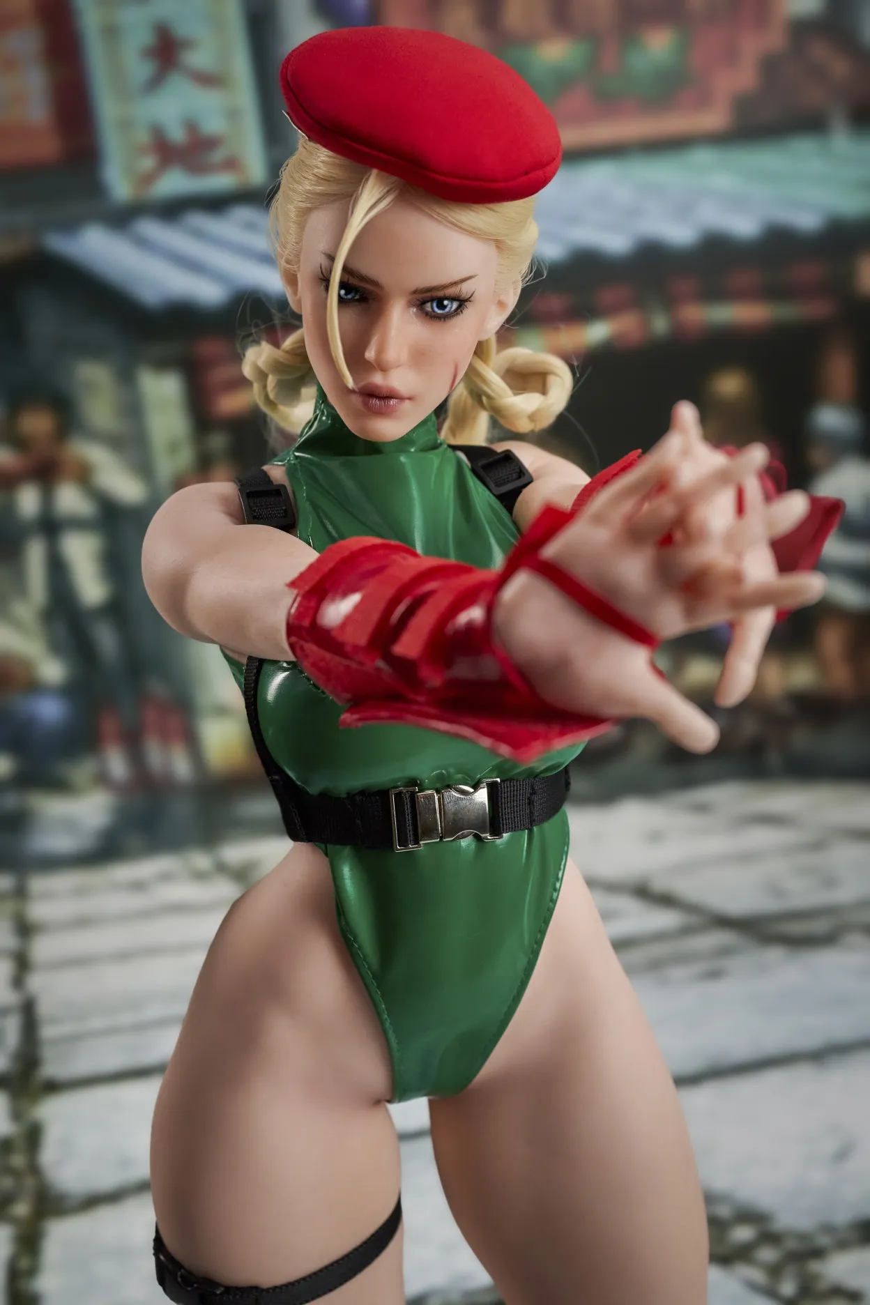 Climax Doll | Si70cm/2ft3 Small Breasts Seductive Street Fighter Cosplay Blonde Realistic Full Silicone Sex Toy - KA Freya