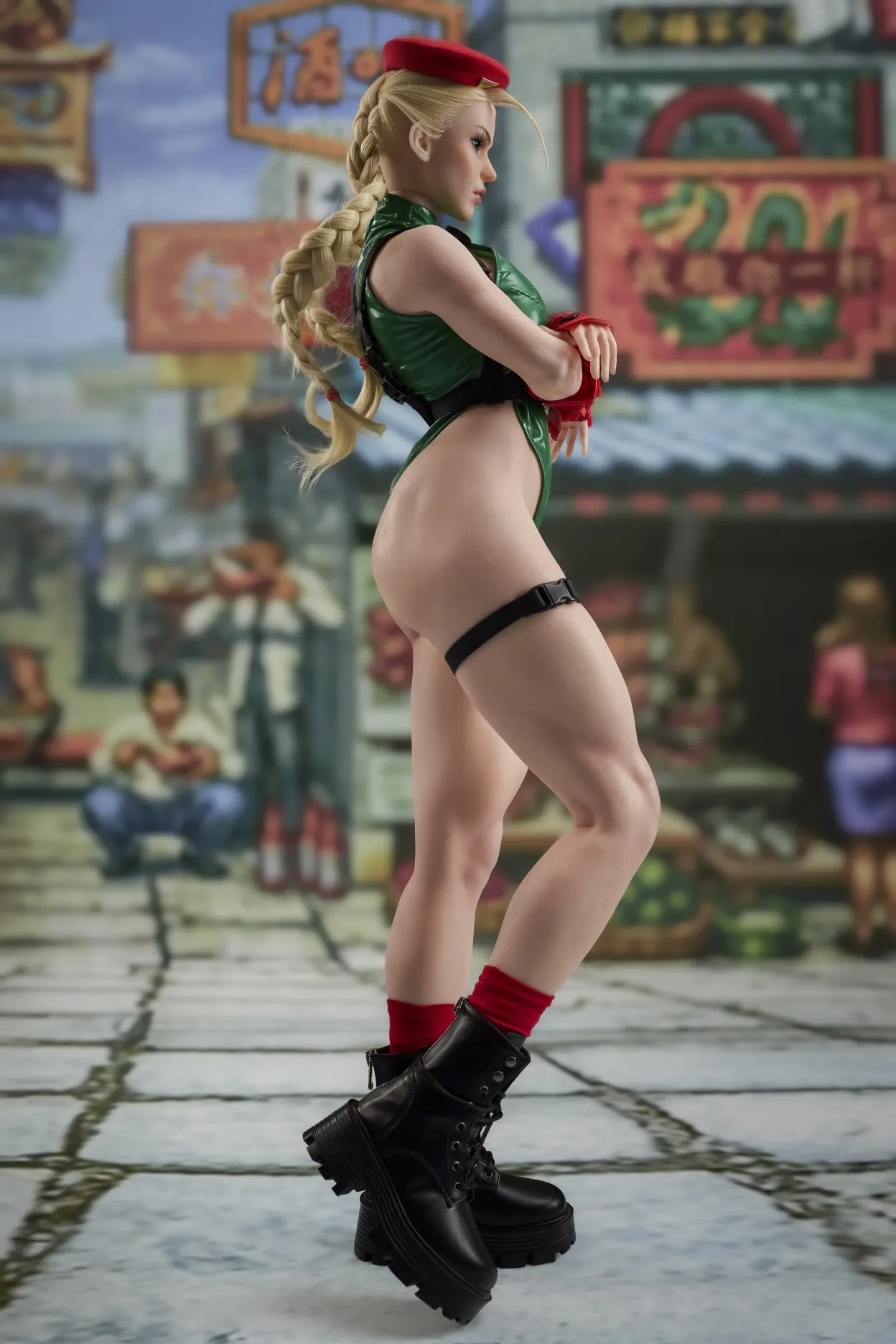 Climax Doll | Si70cm/2ft3 Small Breasts Seductive Street Fighter Cosplay Blonde Realistic Full Silicone Sex Toy - KA Freya