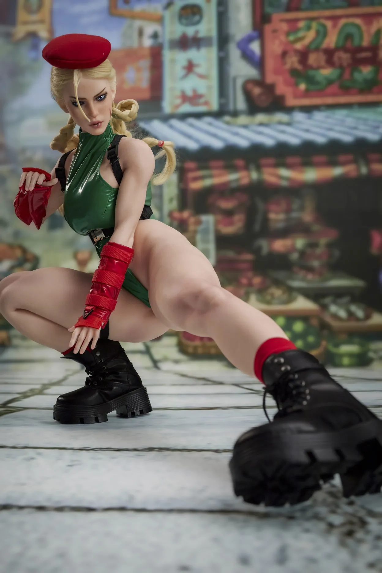Climax Doll | Si70cm/2ft3 Small Breasts Seductive Street Fighter Cosplay Blonde Realistic Full Silicone Sex Toy - KA Freya