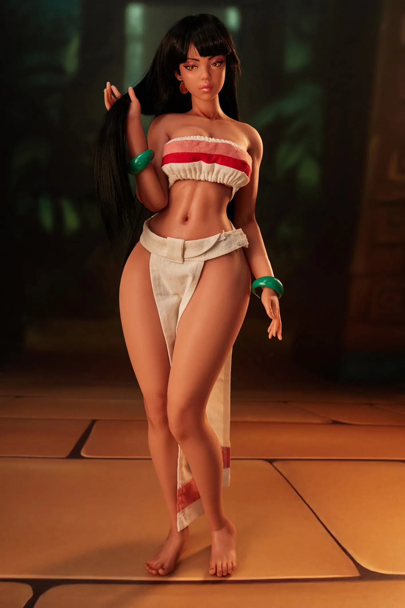 Climax Doll | Si70cm/2ft3 Small Breasts Alluring Exotic Anime Latina Girl Realistic Full Silicone Sex Toy - MO Roxy