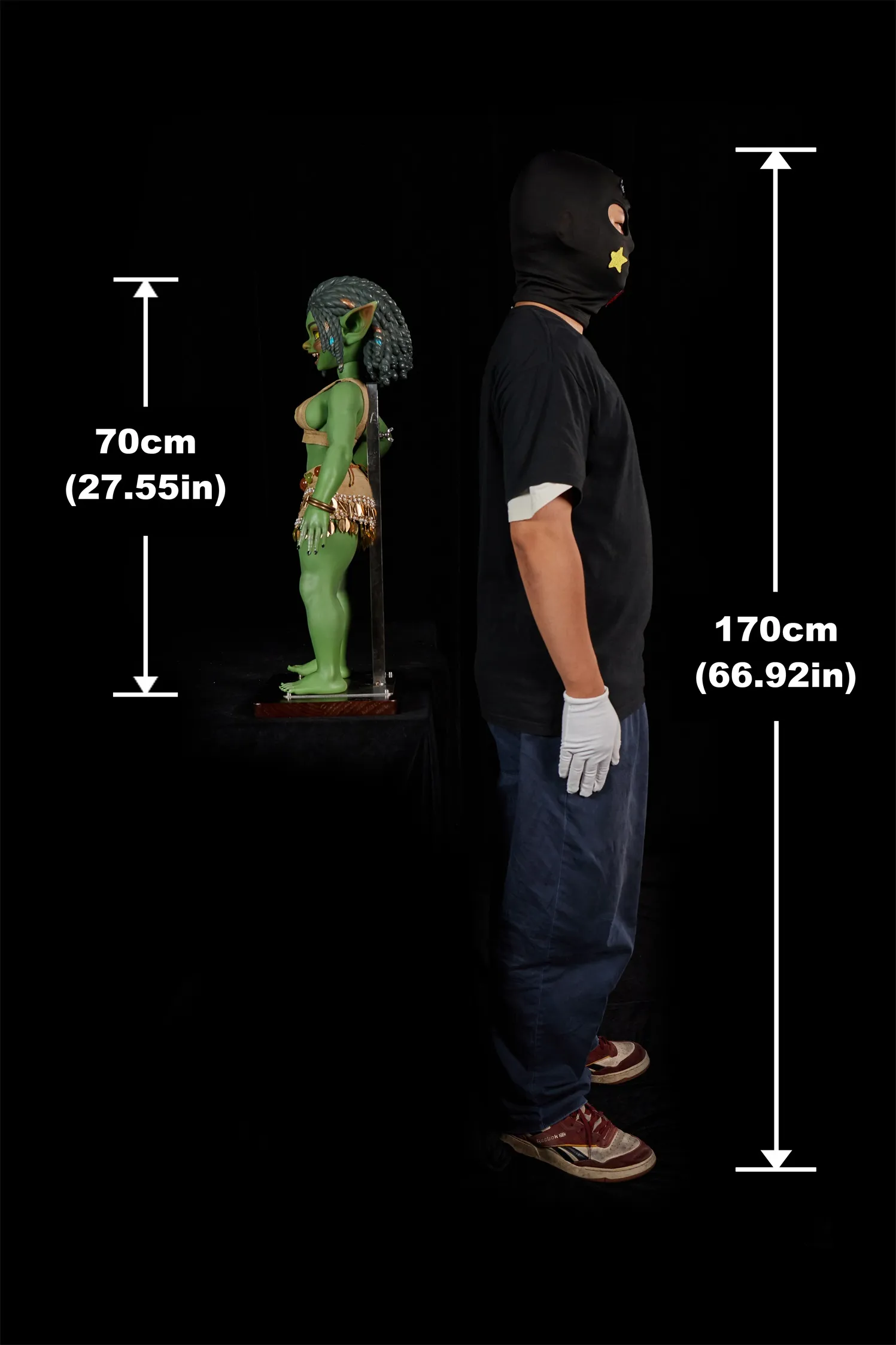 Climax Doll | Si70cm/2ft3 Small Breasts Anime Wild Green Goblin Realistic Full Silicone Sex Toy - Green Kaela