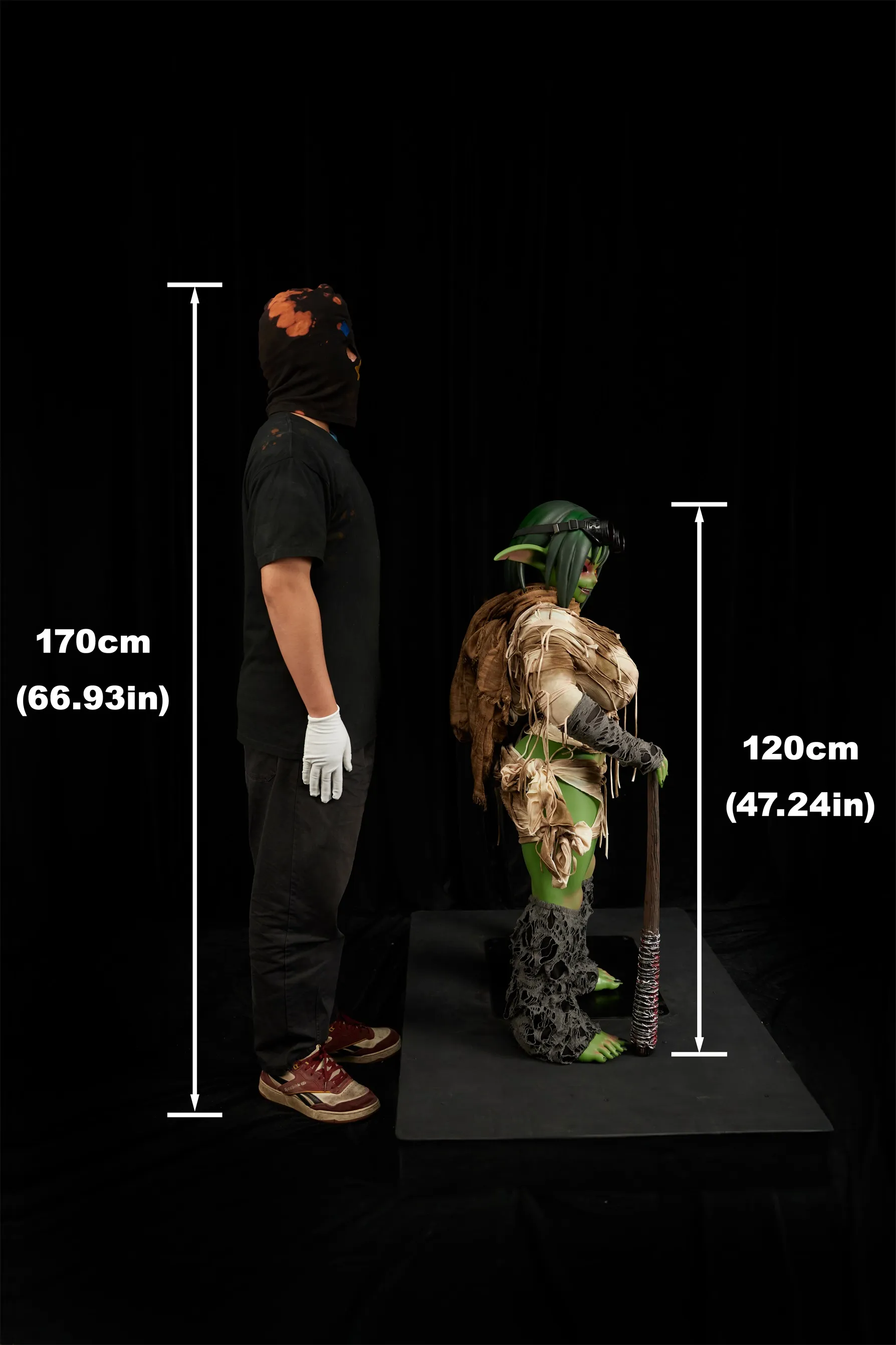 Climax Doll | SiF120cm/4ft Big Breasts Wasteland Punk Green Goblin Realistic Full Silicone Sex Toy - Barza 