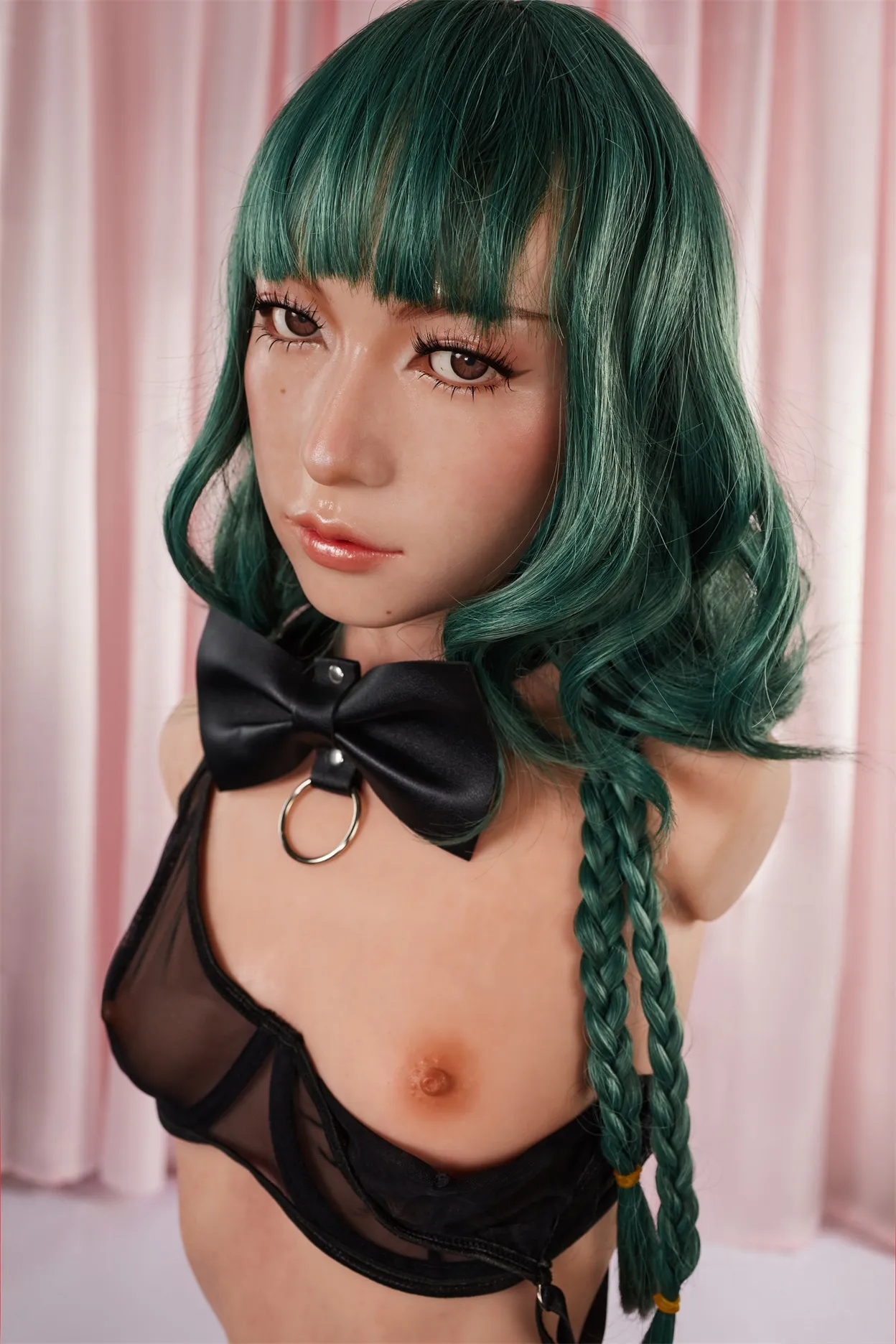 Climax Doll | ULW 100cm/3ft3 Flat Breasts Seductive Cool Asian Green-hair Realistic Silicone Torso Sex 881# - Mayu