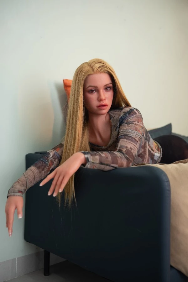 ORANGE IN®160cm (5.3') 688# D-cup Alluring Blonde Mature Full Silicone Sex Doll - Stacey