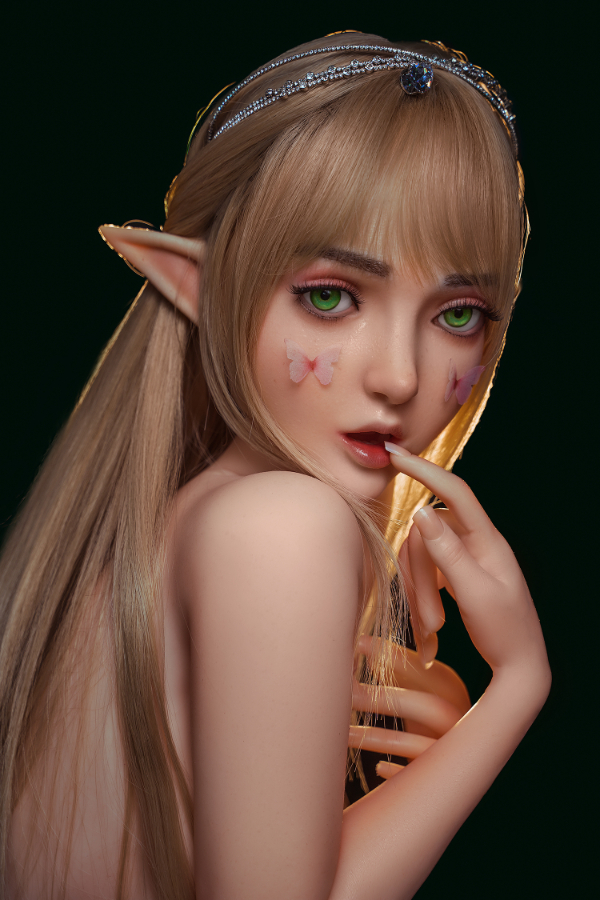SY Movable Jaw Elf Ears Silicone Head Ophelia #M8-DreamLoveDoll