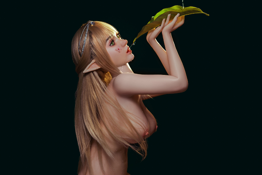 SY Movable Jaw Elf Ears Silicone Head Ophelia #M8-DreamLoveDoll