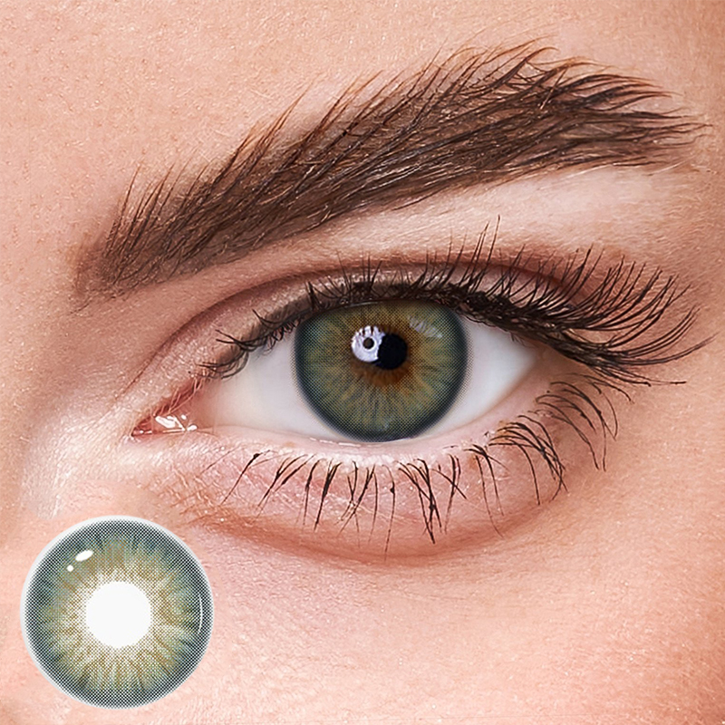 Eyeza Hybird Kitten Green Colored Contacts | 1 Year
