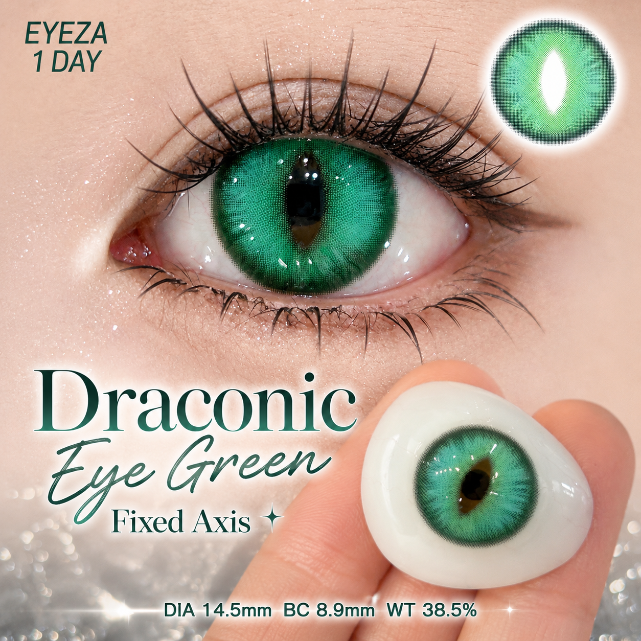 Eyeza Draconic Eye Axis Green | 1 Day