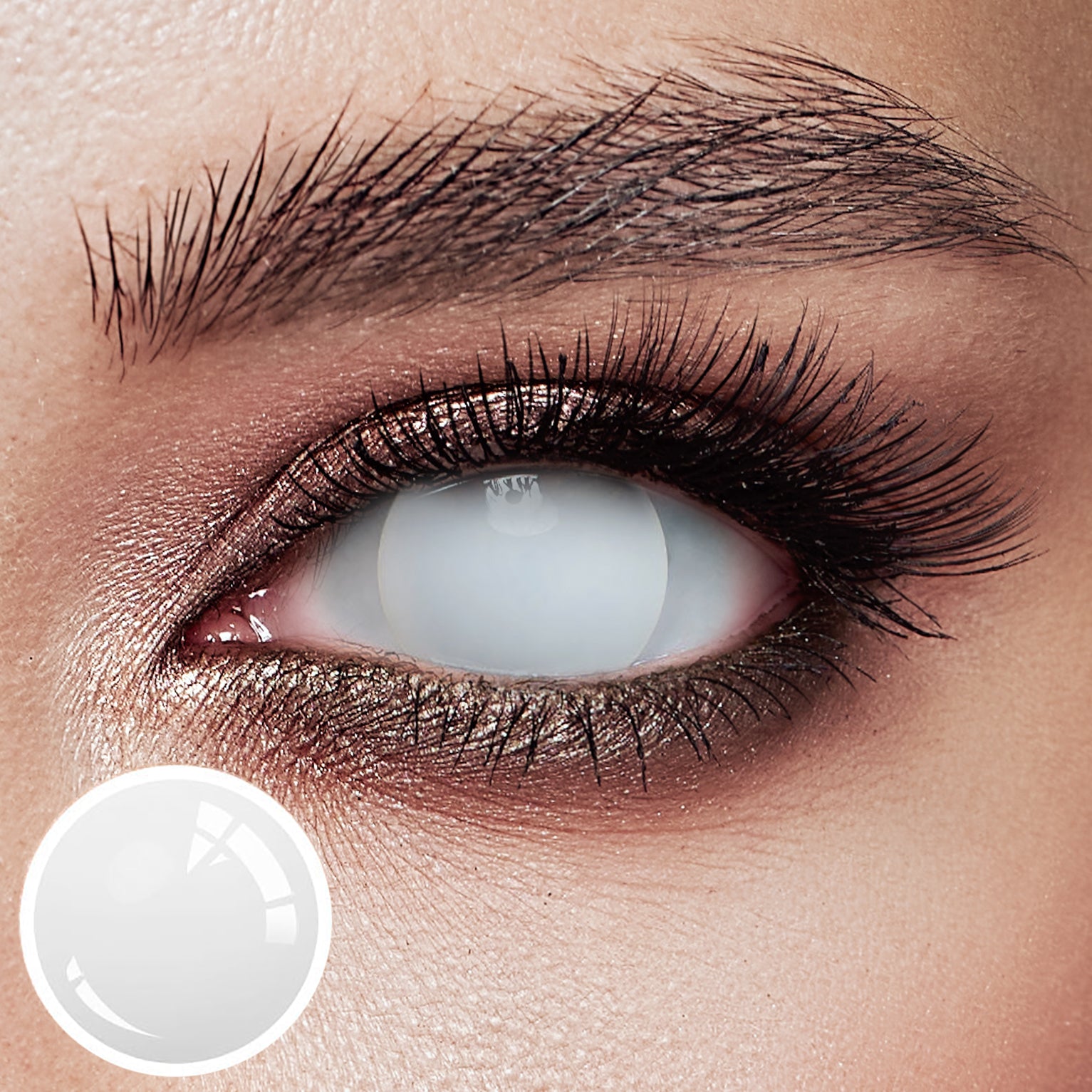 Eyeza Blind White Colored Contacts | 1 Year