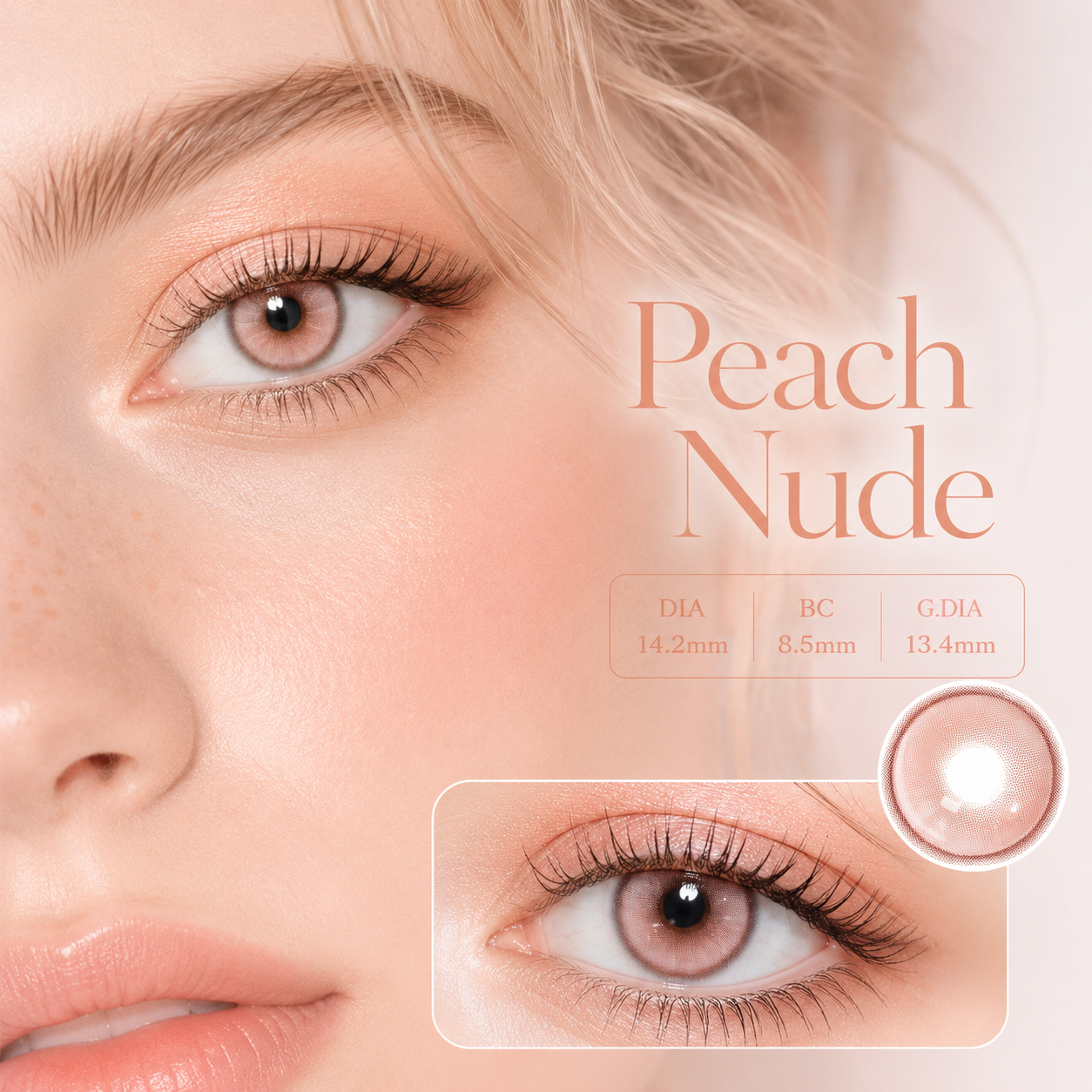 Eyeza Peach Nude | 1 Day