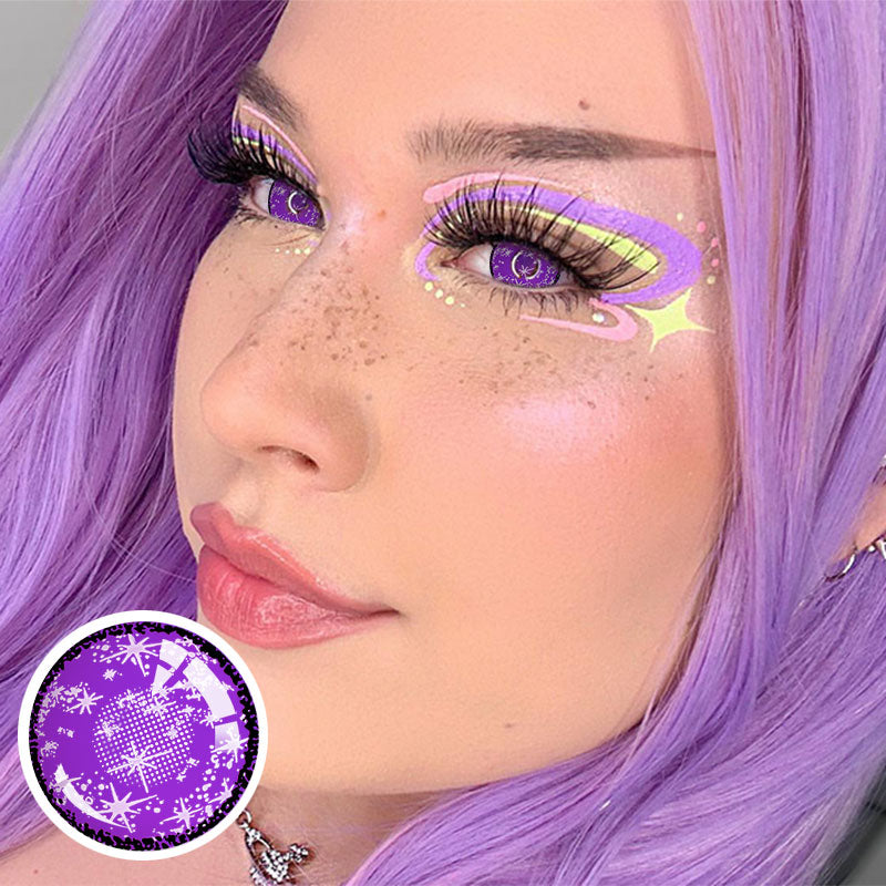 Eyeza Sparkle Violet  | 1 Year