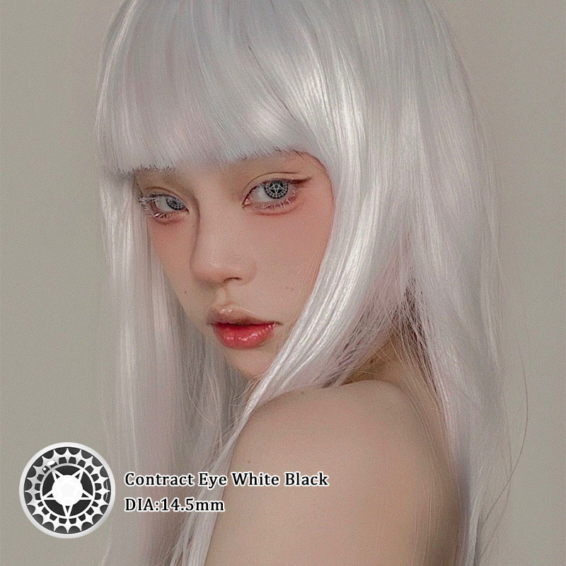 Eyeza Contract Eye White Black | 1 Year