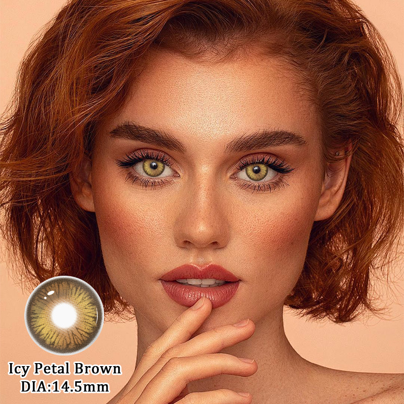 Eyeza Icy Petal Brown | 1 Year