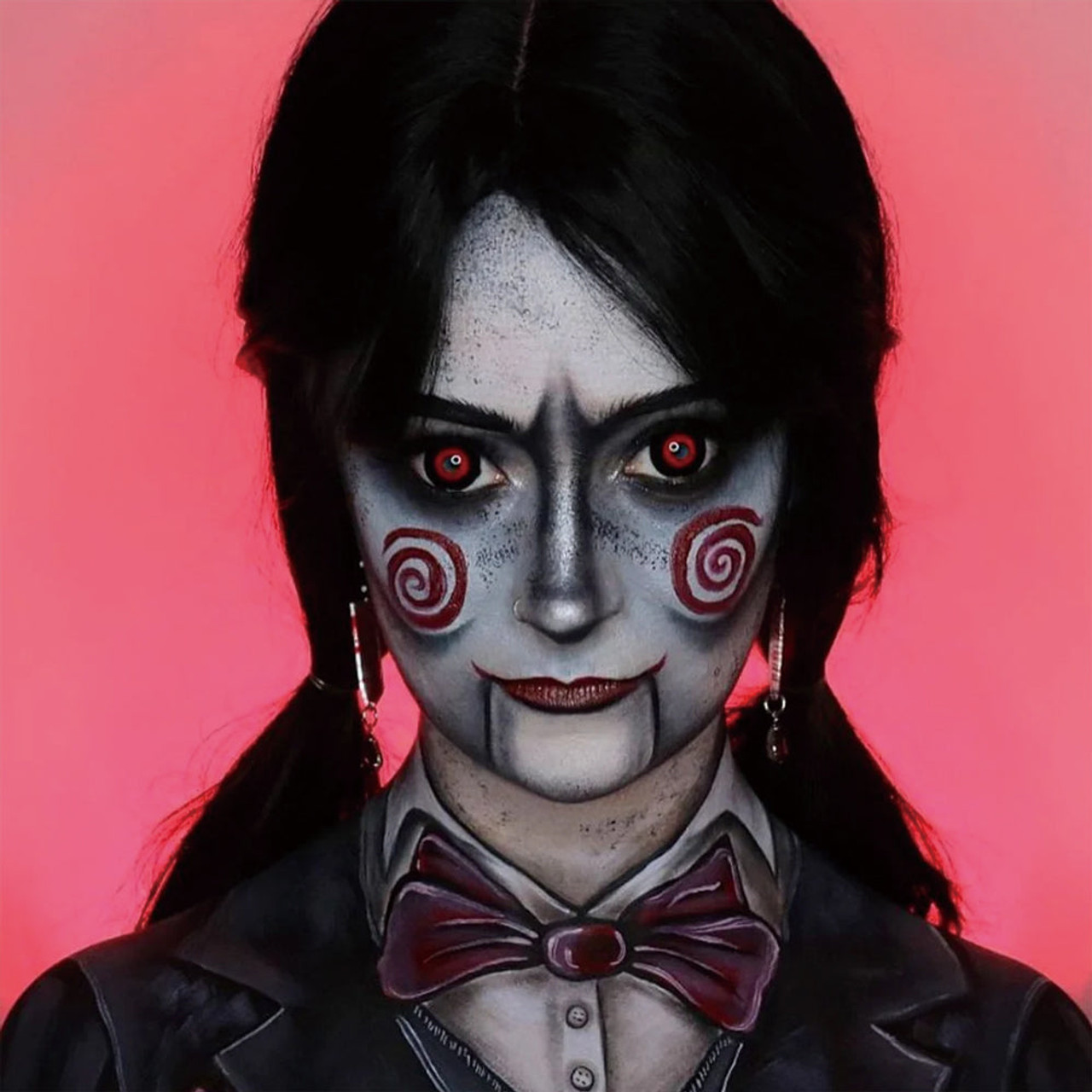 Eyeza Ghoul Red Black Mini Sclera 17mm | 1 Year