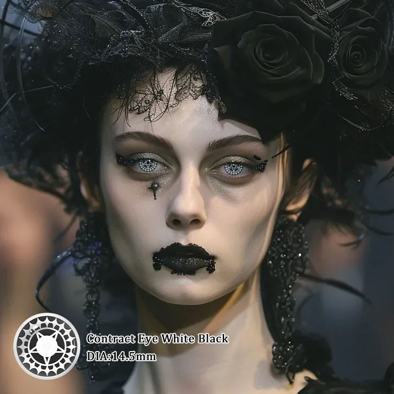 Eyeza Contract Eye White Black | 1 Year