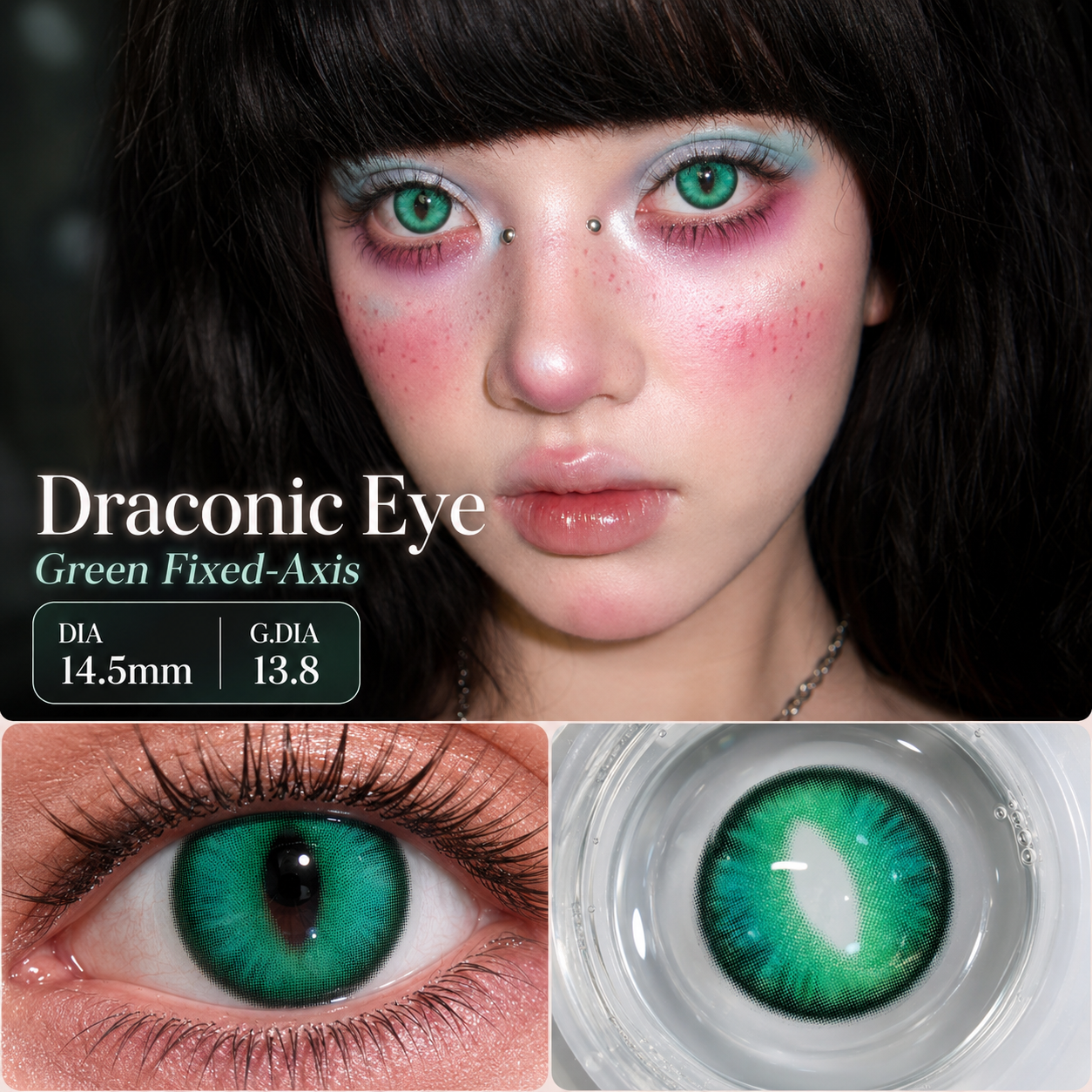 Eyeza Draconic Eye Axis Green | 1 Day