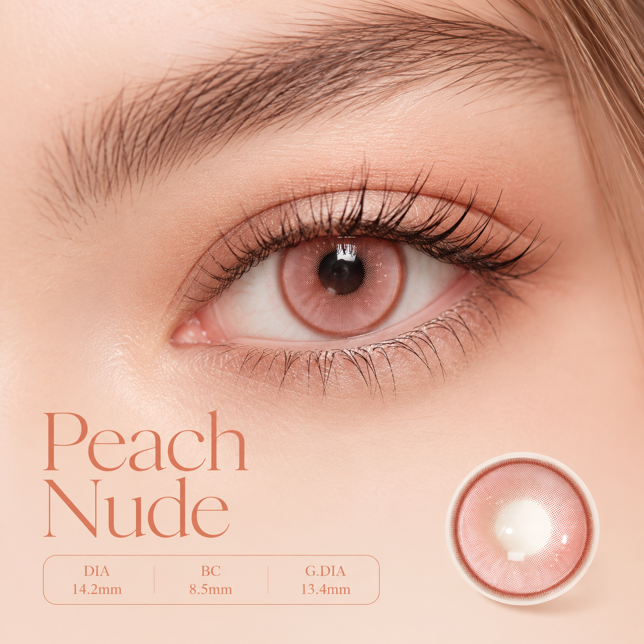 Eyeza Peach Nude | 1 Day