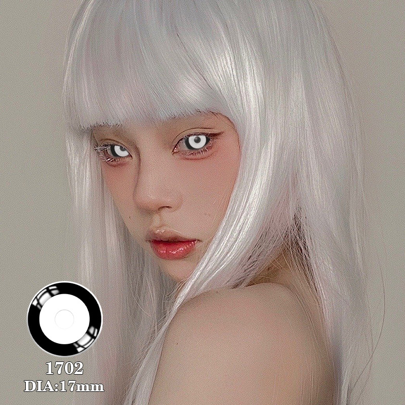 Eyeza Black and White Mini Sclera 17mm | 1 Year