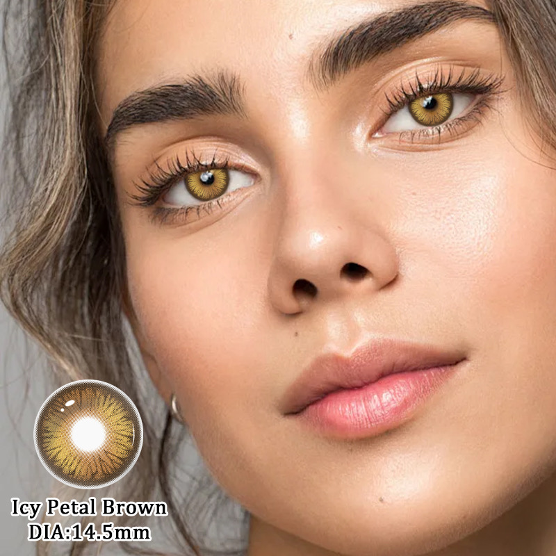 Eyeza Icy Petal Brown | 1 Year