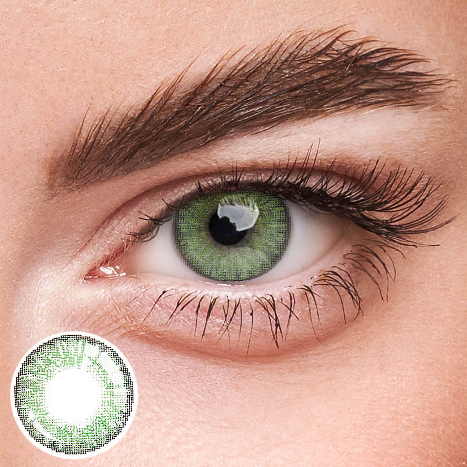 Eyeza Cherry Green Colored Contact Lenses | 1 Year