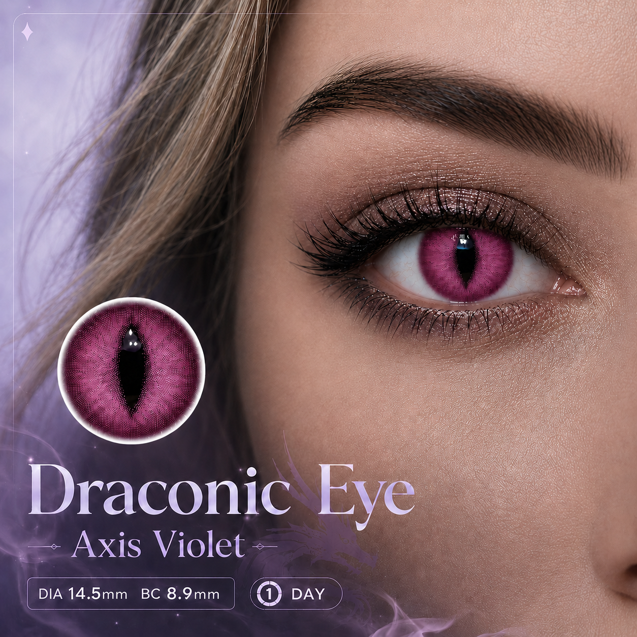 Eyeza Draconic Eye Axis Violet | 1 Day