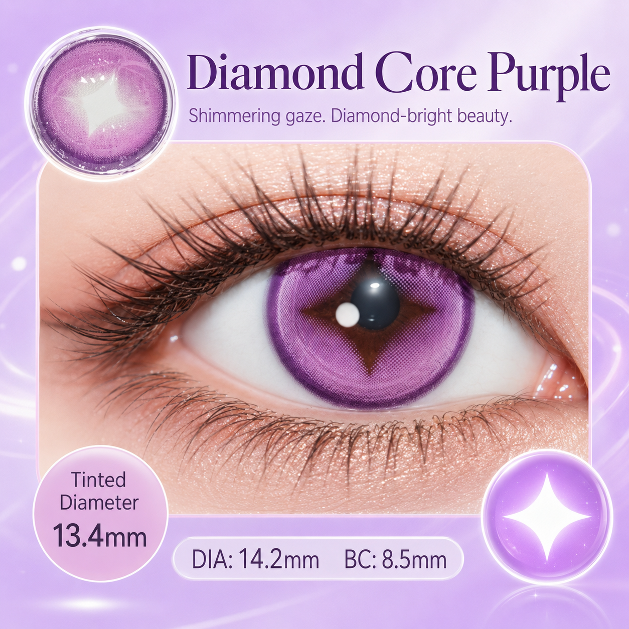 Eyeza Diamond Core Purple | 1 Day