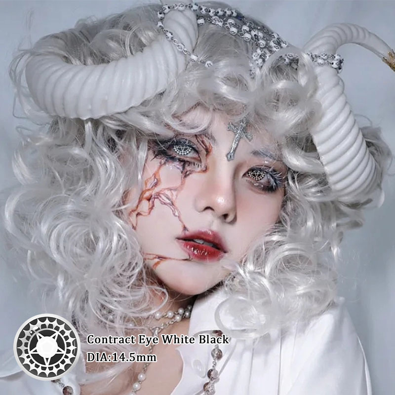 Eyeza Contract Eye White Black | 1 Year