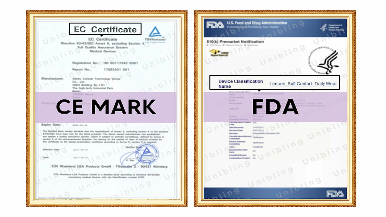 FDA approved colored contacts