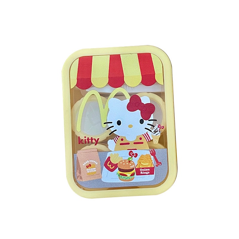 Cute Cartoon Kitty Contact Lens Case Set (2-Pack, M’s Style)