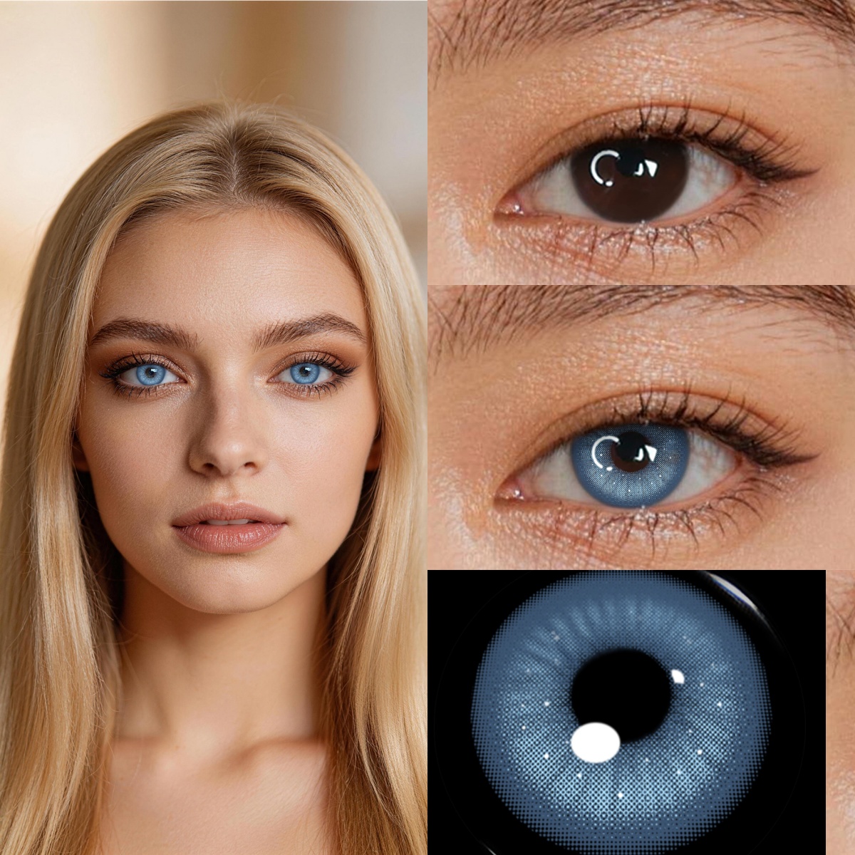 Eyeza Shimmer Blue | 1 Year