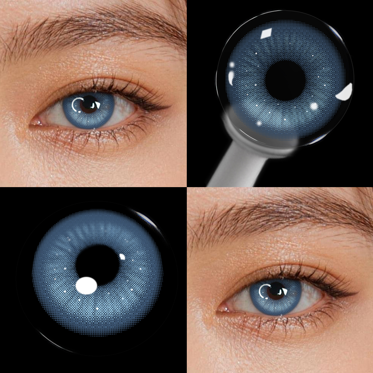 Eyeza Shimmer Blue | 1 Year