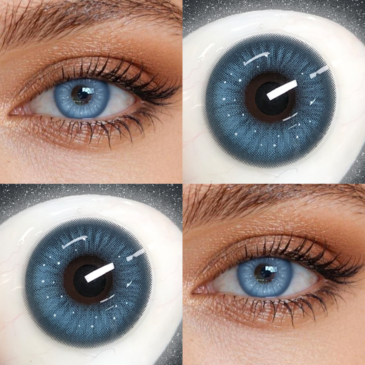 Eyeza Shimmer Blue | 1 Year