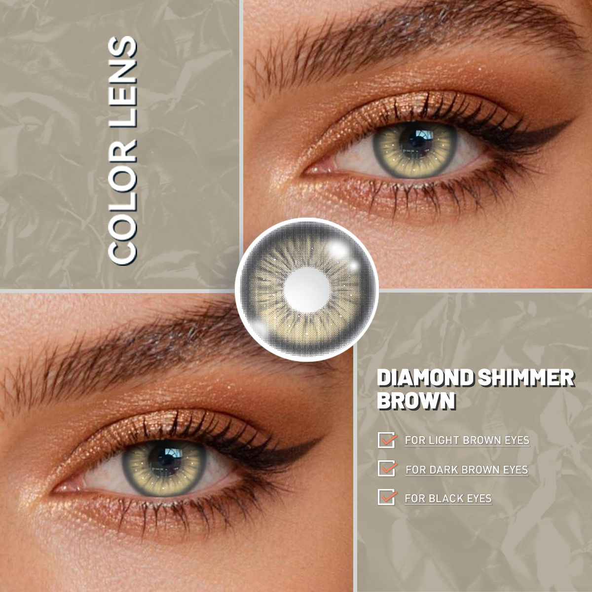 Eyeza Shimmer Brown | 1 Year