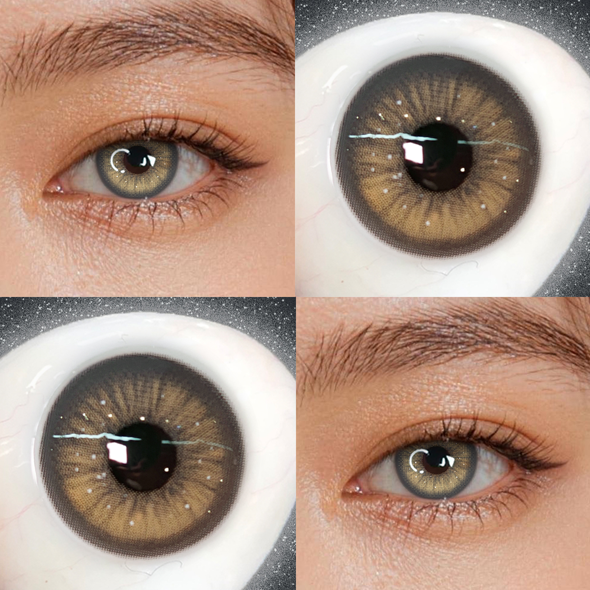 Eyeza Shimmer Brown | 1 Year