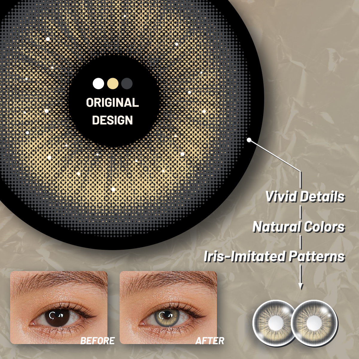 Eyeza Shimmer Brown | 1 Year