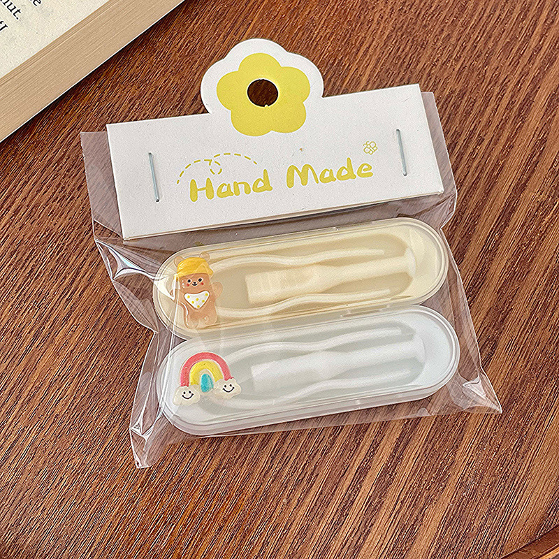 Cute Bear Design Contact Lens Remover Tool with Independent Storage Cases
