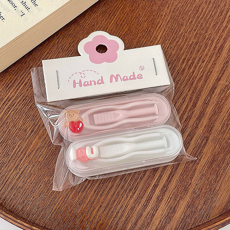 Cute Bear Design Contact Lens Remover Tool with Independent Storage Cases