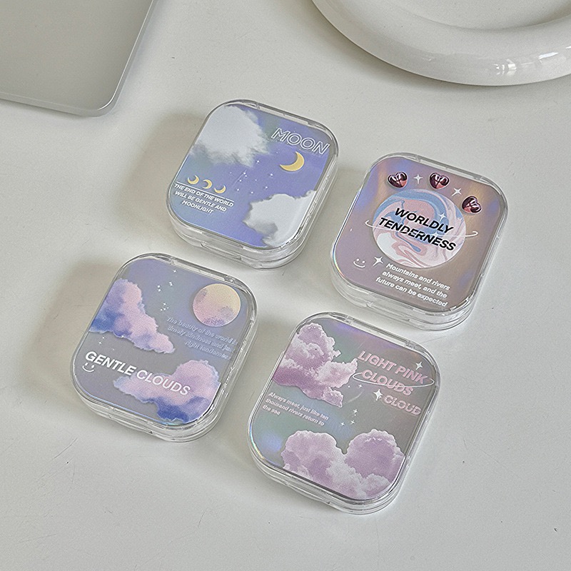 Dreamy Iridescent Cloud Transparent Lens Case 